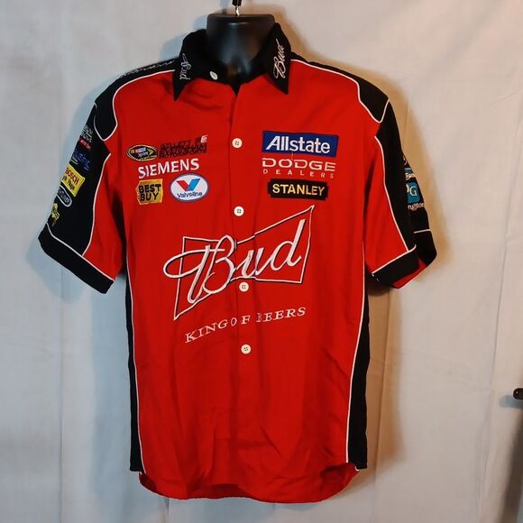 Budweiser Chase Nascar Red Racing Team Shirt for Men - Picture 8 of 8
